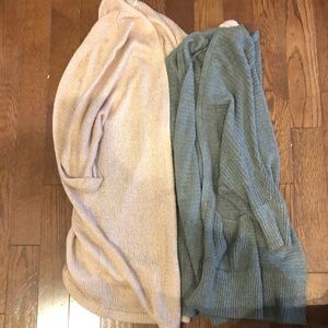 TWO LONG SLOUCHY CARDIGANS